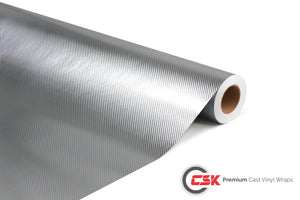 Carbon Fibre 4D Chrome Silver | 4D011